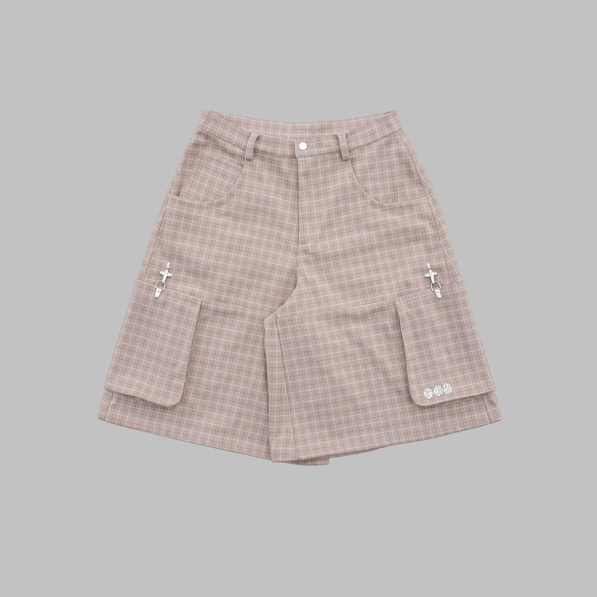 LA JUPE-SHORT TARTAN - Beige